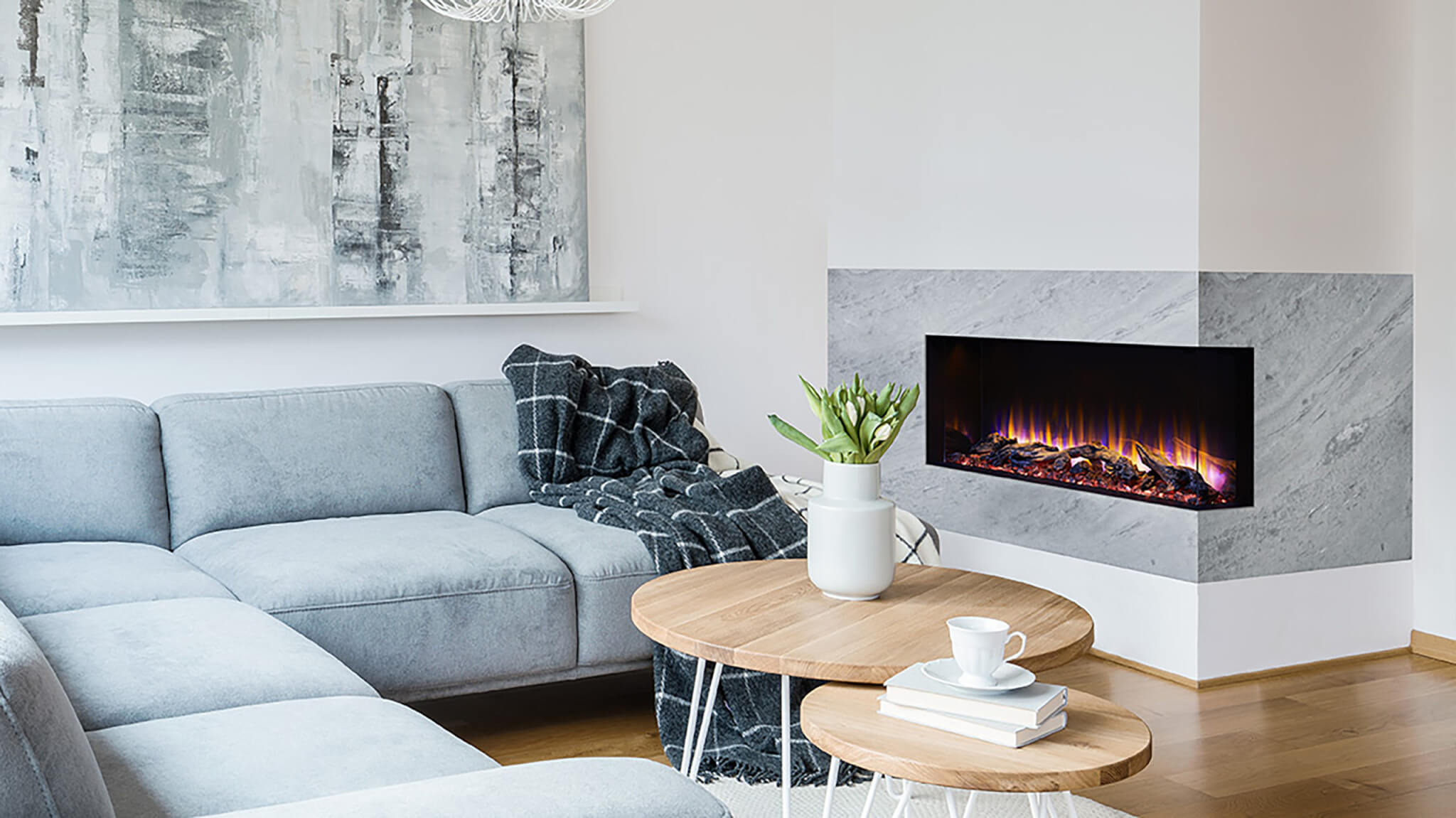 Corner Electric Fireplace - Heat & Glo