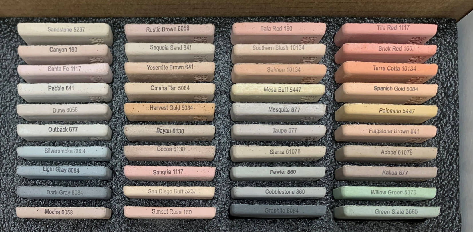 One of Davis Sample boxes…there are more colors!