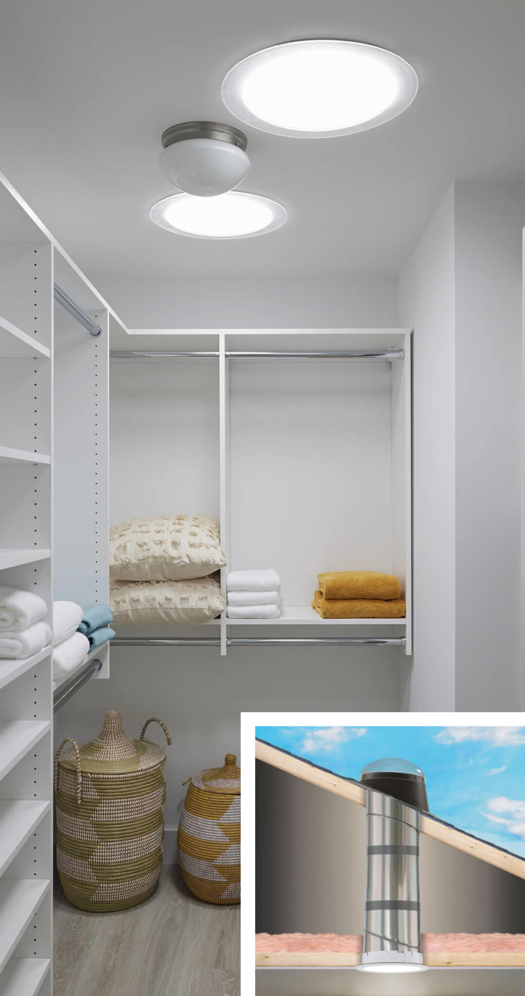 Sun Tunnels in a Closet