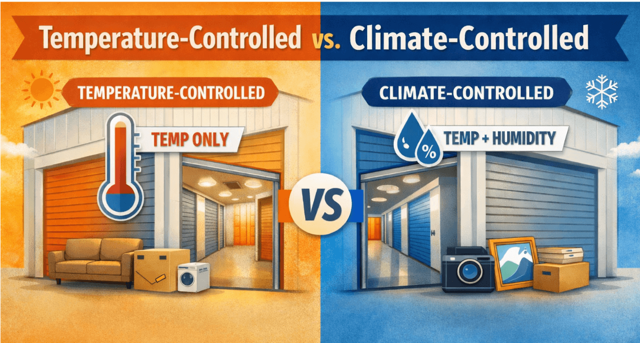 temperature controlled storage units vs climate controlled storage