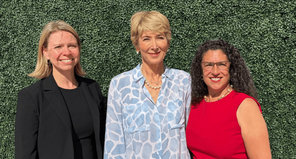 CalState University Channel Islands (CSUCI) Interim President Susan Andrzejewski, Pioneer Award Honoree Carey Group President Trudi Carey, and CSUCI Senior Director of Development (and former Santa Barbara mayor) Helene Schneider
